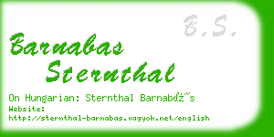 barnabas sternthal business card